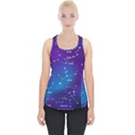 Realistic Night Sky With Constellations Piece Up Tank Top