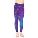 Realistic Night Sky With Constellations Kids  Leggings