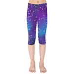 Realistic Night Sky With Constellations Kids  Capri Leggings 