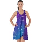 Realistic Night Sky With Constellations Show Some Back Chiffon Dress