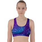 Realistic Night Sky With Constellations Back Weave Sports Bra