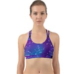 Realistic Night Sky With Constellations Back Web Sports Bra