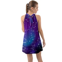 Halter Tie Back Chiffon Dress 