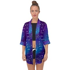 Open Front Chiffon Kimono 