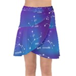 Realistic Night Sky With Constellations Wrap Front Skirt
