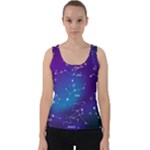 Realistic Night Sky With Constellations Velvet Tank Top