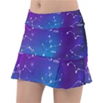 Realistic Night Sky With Constellations Classic Tennis Skirt