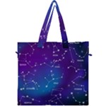 Realistic Night Sky With Constellations Canvas Travel Bag