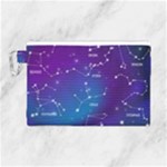 Realistic Night Sky With Constellations Canvas Cosmetic Bag (Large)