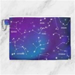 Realistic Night Sky With Constellations Canvas Cosmetic Bag (XL)