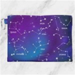 Realistic Night Sky With Constellations Canvas Cosmetic Bag (XXL)