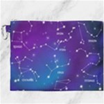 Realistic Night Sky With Constellations Canvas Cosmetic Bag (XXXL)
