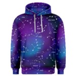 Realistic Night Sky With Constellations Men s Overhead Hoodie