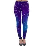 Realistic Night Sky With Constellations Lightweight Velour Leggings