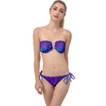 Realistic Night Sky With Constellations Twist Bandeau Bikini Set