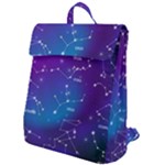Realistic Night Sky With Constellations Flap Top Backpack