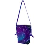 Realistic Night Sky With Constellations Folding Shoulder Bag