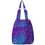 Realistic Night Sky With Constellations Center Zip Backpack