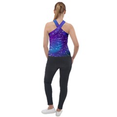 Cross Neck Velour Top 