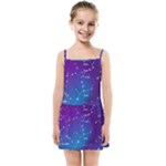 Realistic Night Sky With Constellations Kids  Summer Sun Dress