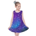 Realistic Night Sky With Constellations Kids  Summer Dress