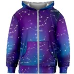 Realistic Night Sky With Constellations Kids  Zipper Hoodie Without Drawstring