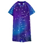 Realistic Night Sky With Constellations Kids  Boyleg Half Suit Swimwear
