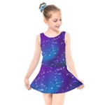 Realistic Night Sky With Constellations Kids  Skater Dress Swimsuit