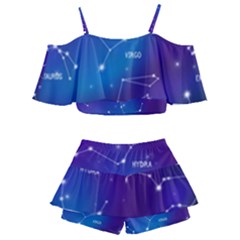Kids  Off Shoulder Skirt Bikini 