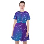 Realistic Night Sky With Constellations Sailor Dress