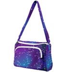 Realistic Night Sky With Constellations Front Pocket Crossbody Bag