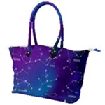 Realistic Night Sky With Constellations Canvas Shoulder Bag