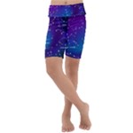 Realistic Night Sky With Constellations Kids  Lightweight Velour Cropped Yoga Leggings