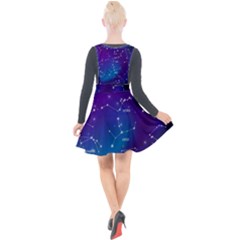 Plunge Pinafore Velour Dress 