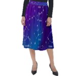 Realistic Night Sky With Constellations Classic Velour Midi Skirt 