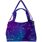 Realistic Night Sky With Constellations Double Compartment Shoulder Bag