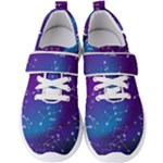 Realistic Night Sky With Constellations Men s Velcro Strap Shoes
