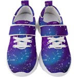 Realistic Night Sky With Constellations Kids  Velcro Strap Shoes