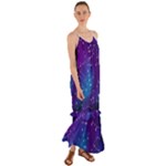 Realistic Night Sky With Constellations Cami Maxi Ruffle Chiffon Dress