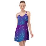 Realistic Night Sky With Constellations Summer Time Chiffon Dress