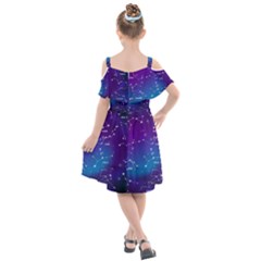Kids  Cut Out Shoulders Chiffon Dress 