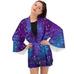 Realistic Night Sky With Constellations Long Sleeve Kimono