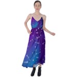Realistic Night Sky With Constellations Tie Back Maxi Dress