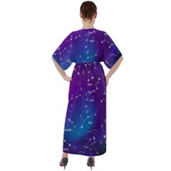 V-Neck Boho Style Maxi Dress 