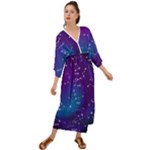 Realistic Night Sky With Constellations Grecian Style  Maxi Dress