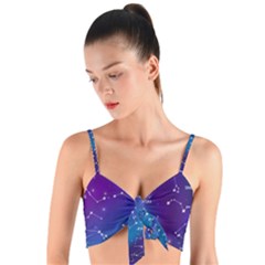 Woven Tie Front Bralet 