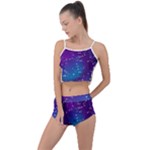 Realistic Night Sky With Constellations Summer Cropped Co-Ord Set