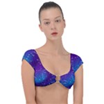 Realistic Night Sky With Constellations Cap Sleeve Ring Bikini Top