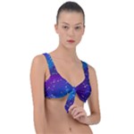 Realistic Night Sky With Constellations Front Tie Bikini Top