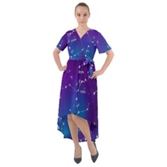 Front Wrap High Low Dress 